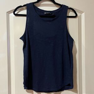ATHLETA Daily Organic Cowl Back Top Navy Women’s Size Small